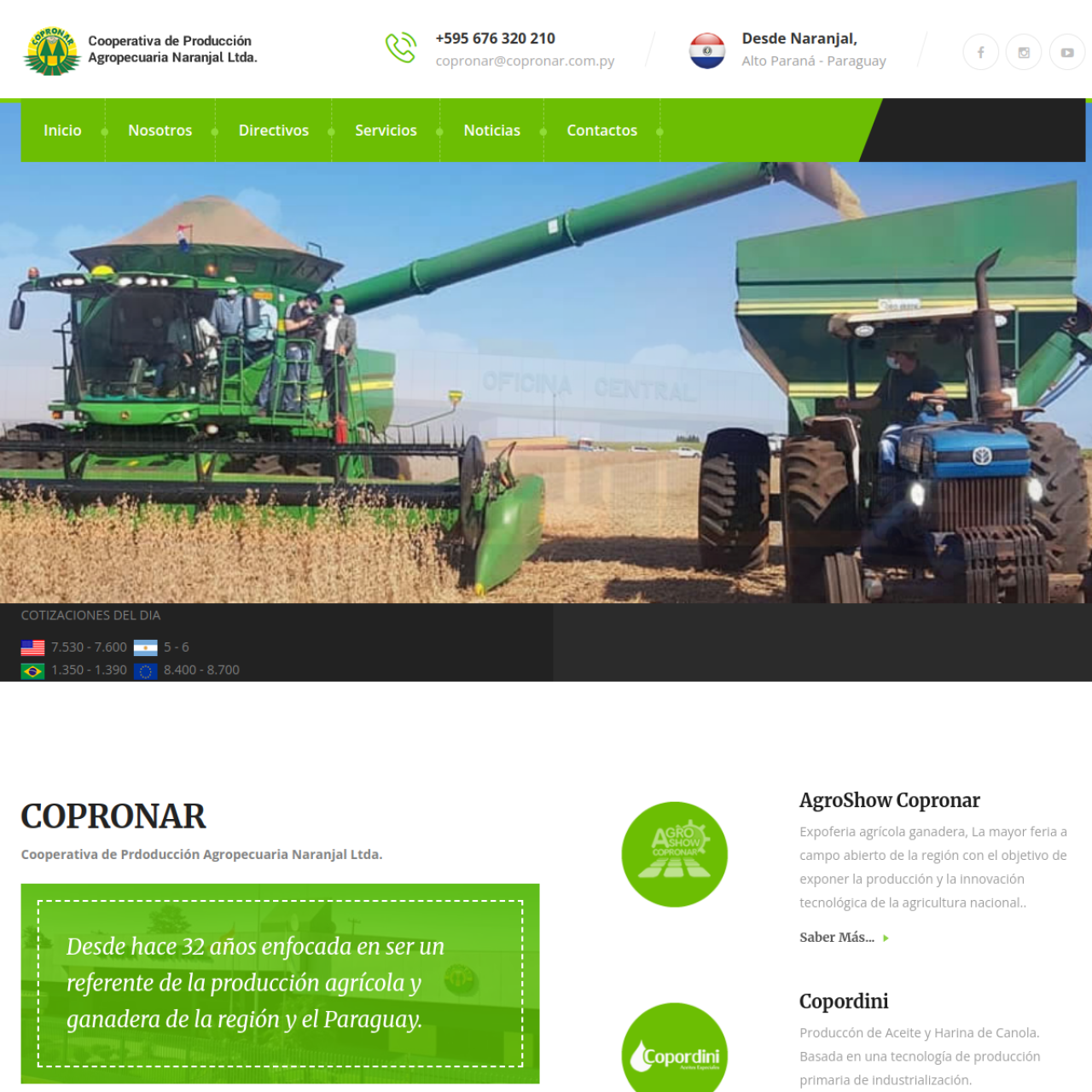 COPRONAR | Cooperativa de Producción Agropecuaria Naranjal Ltda.
