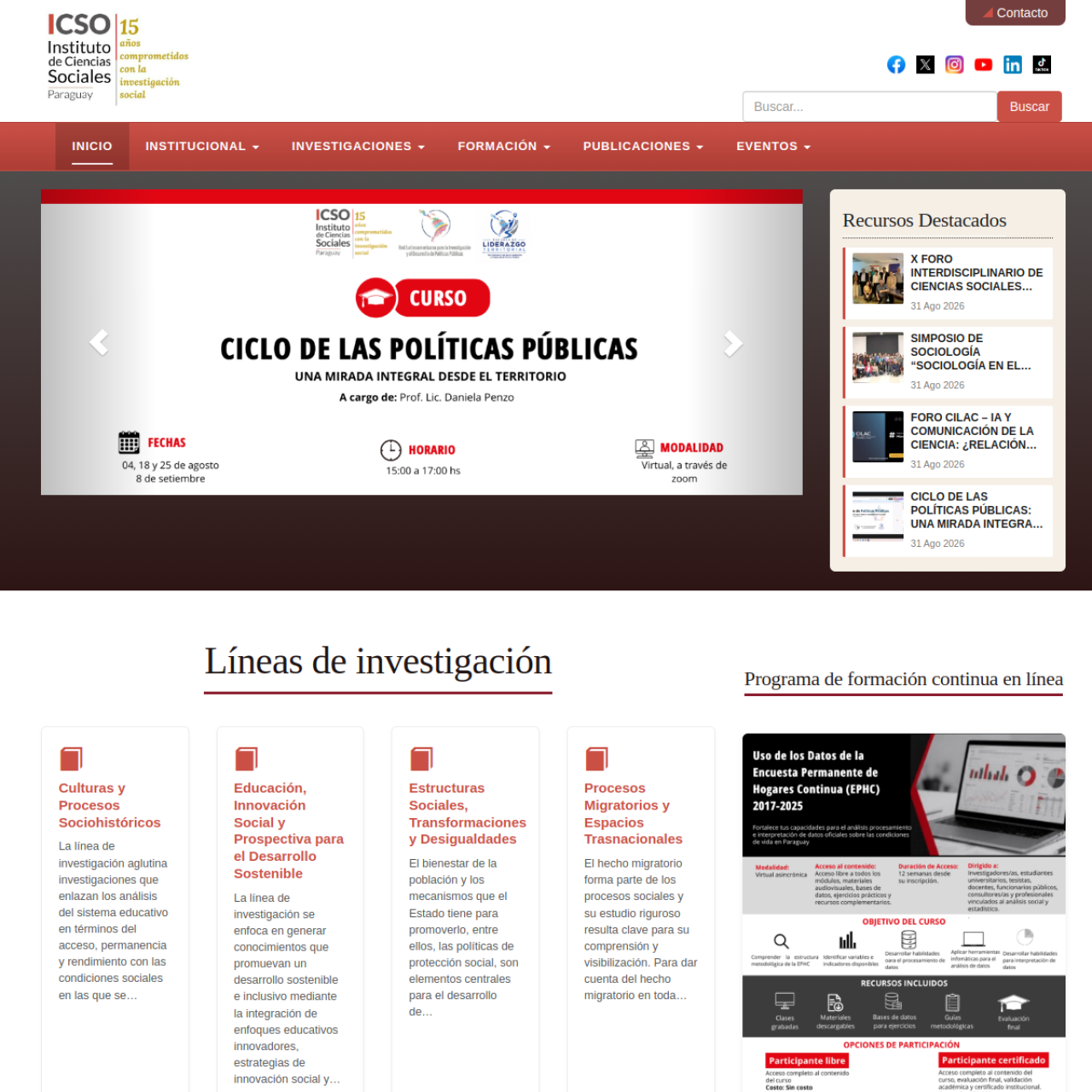 Instituto de Ciencias Sociales - ICSO